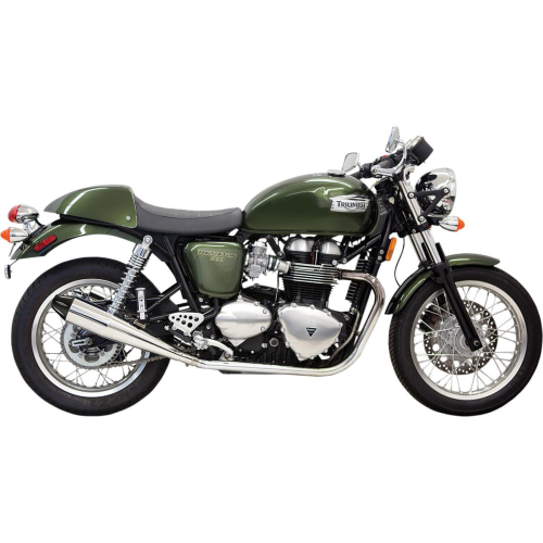 Bassani Manufacturing - Bassani Manufacturing 4in. Cone-Shaped Slip-On - Polished with Tapered Billet Endcaps with Contrasting Flutes - 7T17K