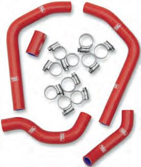 Moose Racing - Moose Racing Radiator Hose/Clamp Kit - Red - 1902-0945