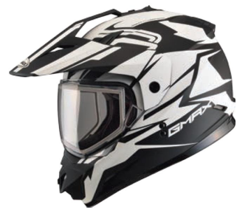 G-Max - G-Max GM11S Snow Sport Vertical Helmet - G2111434 F.TC-15 - Flat Black/White - Small