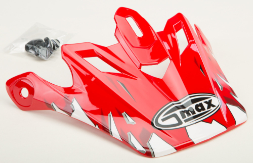 G-Max - G-Max Visor for GM46Y-1 Hot Rod Graphic Youth Helmet - Red/Silver - G980317