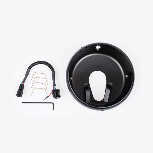 J&M - J&M 7in. Headlight Adapter Rings - Black - 0703441