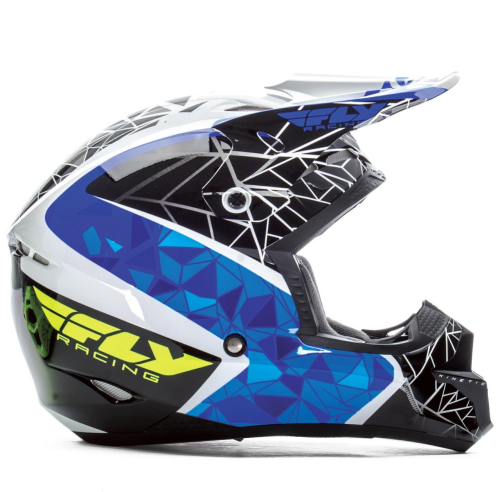 Fly Racing - Fly Racing Kinetic Crux Helmet - 73-3383L - White/Black/Blue - Large