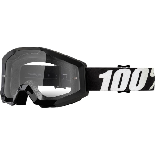 100% - 100% Strata MX Outlaw Goggles - 50400-233-02 - Outlaw Black/White/Gray / Clear Lens - OSFM