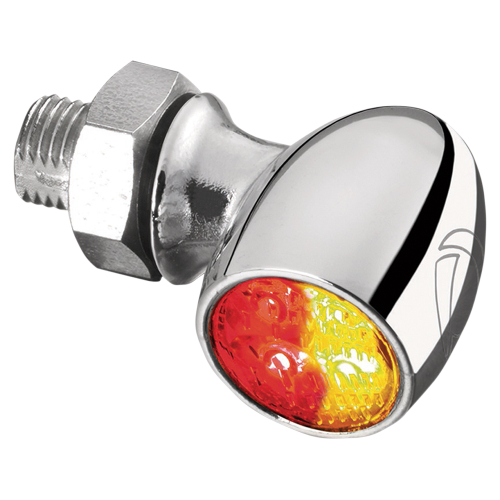 Kuryakyn - Kuryakyn Atto Rear Marker Light by Kellermann - Clear Lens/Red/Red/Amber LED/Chrome Housing - 2857