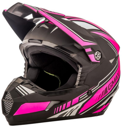 G-Max - G-Max MX46 Uncle Youth Helmet - G3467400 TC-14 - Flat Black/Pink - Small