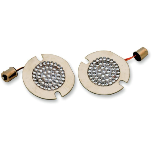 Drag Specialties - Drag Specialties LED Inserts for Flat Style Turn Signals with 1156 Contact Base - Amber - 2020-1758
