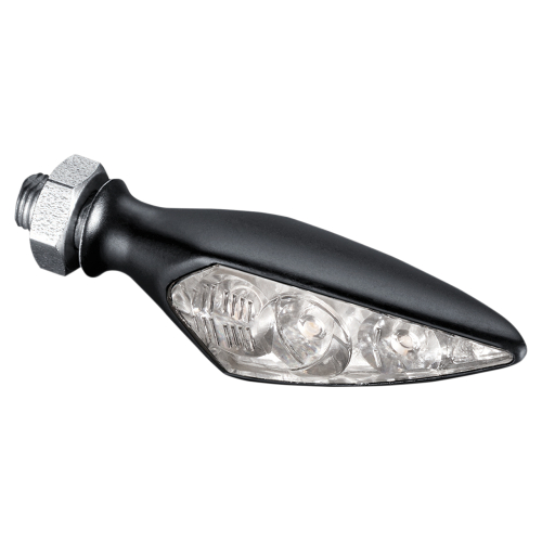 Kuryakyn - Kuryakyn Micro/Rhombus Marker Light - Front Left/Rear Right - Satin Black Housing - Amber - 2850