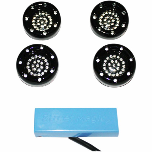 Custom Dynamics - Custom Dynamics Complete Bullet Ringz LED Turn Signal Kit - Gloss Black - BTRKIT1B