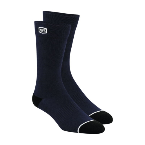 100% - 100% Casual Solid Socks - 20050-00005 - Navy - Lg-XL