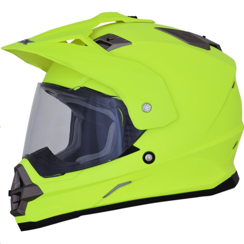 AFX - AFX FX-39 Dual Sport Series 2 Solid Helmet - 0110-5863 - Matte Neon Yellow - Large