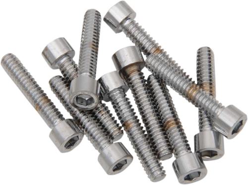 Drag Specialties - Drag Specialties #10 Fine and Coarse-Thread Smooth Socket-Head Bolts - 10-24 x 1 1/4in. - MPB196S