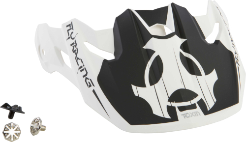 Fly Racing - Fly Racing Visor for Toxin Youth Helmets - Original Matte White/Black - 73-88026Y