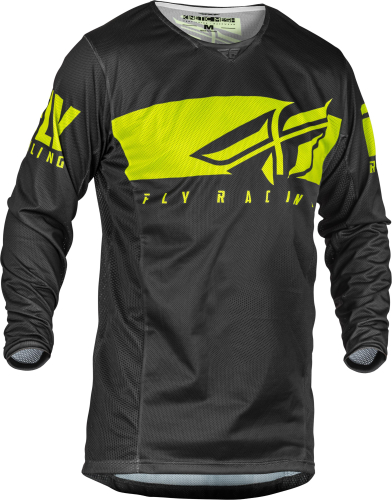 Fly Racing - Fly Racing 2019.5 Kinetic Mesh Shield Jersey - 373-3132X - Gray/Hi-Viz - 2XL