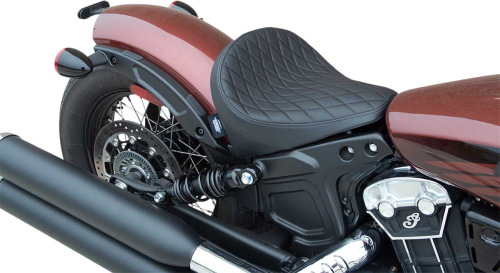 Drag Specialties - Drag Specialties Bobber Solo Seat - Diamond - Black - 0810-2257