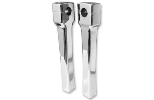 LA Choppers - LA Choppers Square Column Risers for 1in. Handlebars - 10in. Tall - Chrome - LA-7407-10