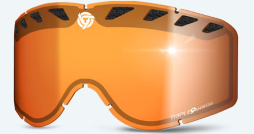 Triple 9 Optics - Triple 9 Optics Replacement Lens for Saint Goggles - HD Amber - SKG-27 LENS AMBER