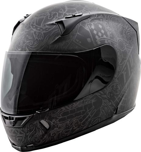 Fly Racing - Fly Racing Revolt Ink N Needle Helmet - 73-8365L - Black/Gun - Large