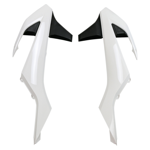 UFO Plastics - UFO Plastics Radiator Covers - White/Black (OEM Cross 17) - KT04061-999K