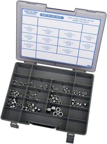 Drag Specialties - Drag Specialties Chrome Nylon Insert Nut Assortment - MK201