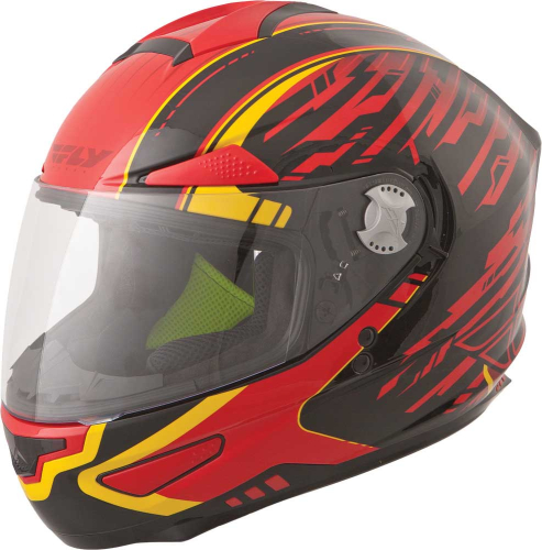Fly Racing - Fly Racing Luxx Shock Helmet - F73-83123X TC-1 - Red/Black/Yellow - 3XL