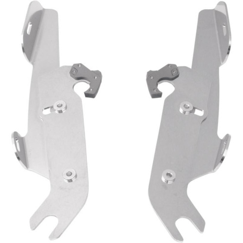 Memphis Shades - Memphis Shades Plates-Only Kit for Changing Sportshield to Fats/Slim or Batwing Fairing - Polished - MEM8868