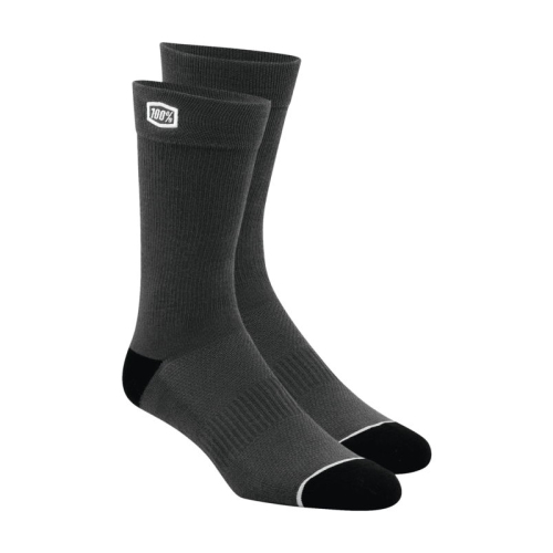 100% - 100% Casual Solid Socks - 20050-00003 - Gray - Lg-XL