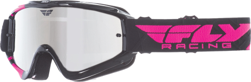 Fly Racing - Fly Racing Zone Youth Goggles (2017) - 37-3027 - Black/Pink/Chrome/Smoke Lens