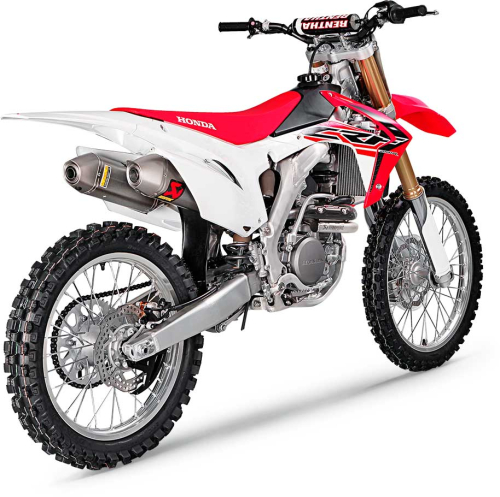 Akrapovic - Akrapovic Racing Line Full System Dual Exhaust - Titanium Mufflers with Spark Arrestor - S-H2MR9-QTA