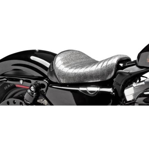 Le Pera - Le Pera Bare Bones Solo Seat - Pleated Charcoal Metalflake - LF-006BKMFPT