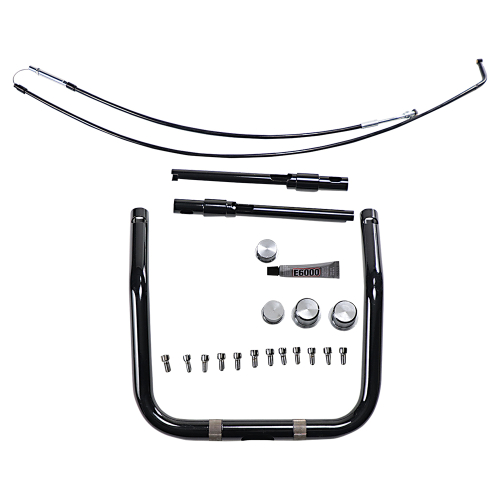 Klock Werks - Klock Werks Klip Hanger Handlebar Kit - 5in. End Rise - Black/Black - KWH-04-9011-B
