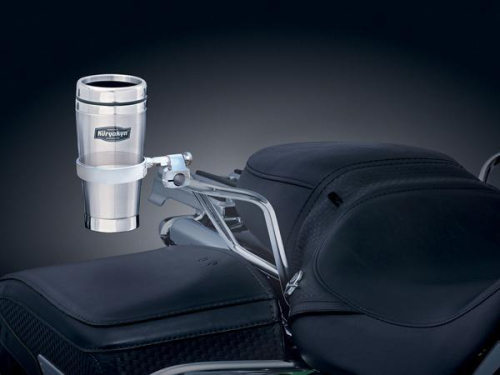 Kuryakyn - Kuryakyn Passenger Drink Holder with Stainless Steel Mug - 1485