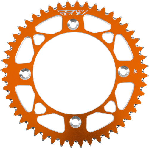 Fly Racing - Fly Racing Aluminum Rear Sprocket - Orange - 48T - 314-48 ORG