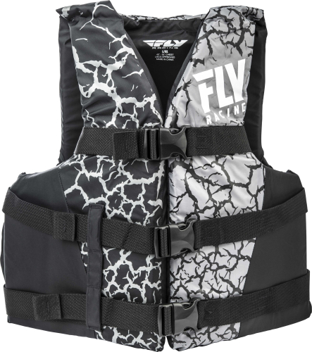 Fly Racing - Fly Racing Nylon Floatation Vest - 112224-701-110-18 - Black/Gray - 3XL