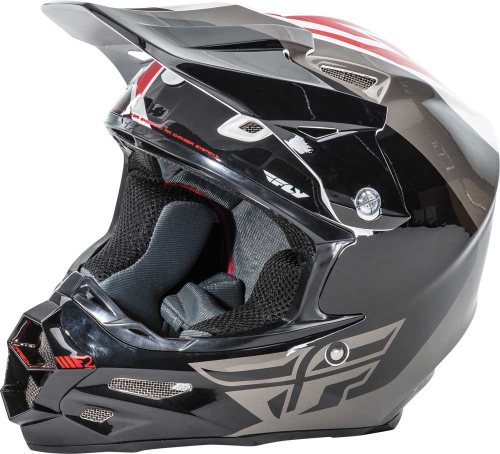 Fly Racing - Fly Racing F2 Carbon Pure Helmet - 73-4120XS - White/Black/Gray - X-Small