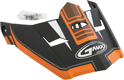 G-Max - G-Max Visor for MX46 Uncle Helmet - Md-2XL - Matte Black/Orange - G046824