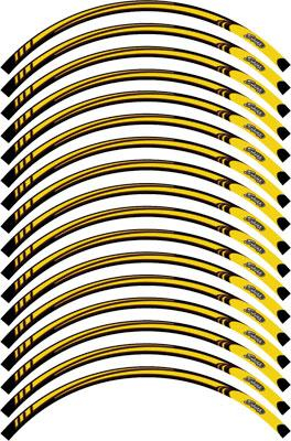 Rascal Grafik - Rascal Grafik 17in. Universal Wheel Shinko Strip Kit - Yellow - RA38839