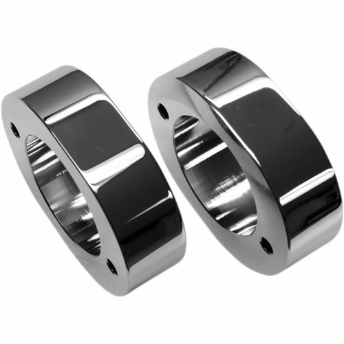 Carl Brouhard Designs - Carl Brouhard Designs Fork Slider Cover Spacers - Chrome - FSS001C