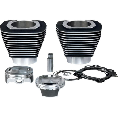 Revolution Performance - Revolution Performance Monster Big Bore Kit (117in. Domed) - Bore 4.125in. - 10.5:1 Compression - Black/Highlighted Fins - 201-172WB