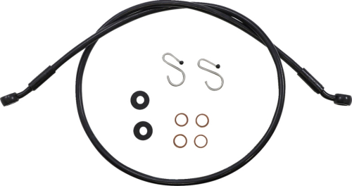 Magnum - Magnum XR Stainless Dot Brake Line Kit - +6in. / +8in. - Black with Black Fittings - SBB0603-45