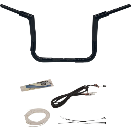 Fat Baggers, Inc. - Fat Baggers, Inc. 1-1/2in. Ez Install Flat Top Handlebar Kit - Gloss Black - 609212-B