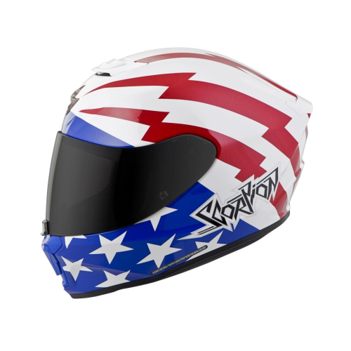 Scorpion - Scorpion EXO-R420 Tracker Helmet - 42-1125 - Red/White/Blue - Large