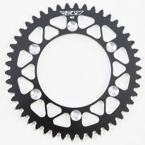 Fly Racing - Fly Racing Aluminum Rear Sprocket - Black - 46T - 225-46 BLK