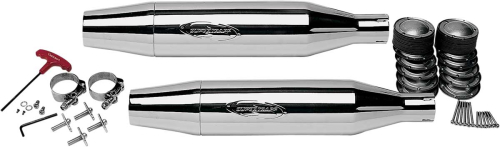 SuperTrapp - SuperTrapp Tapered Chrome Slip-Ons - Chrome - 628-78088