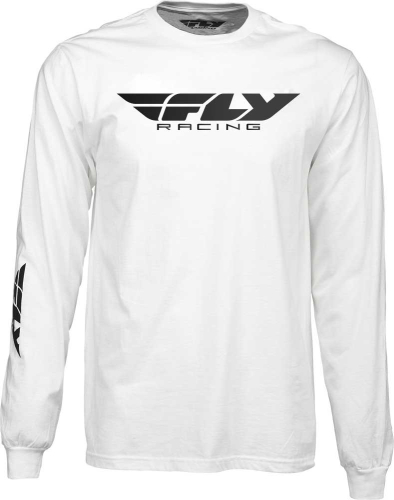 Fly Racing - Fly Racing Fly Corporate Long Sleeve Shirt - 352-4144L - White - Large