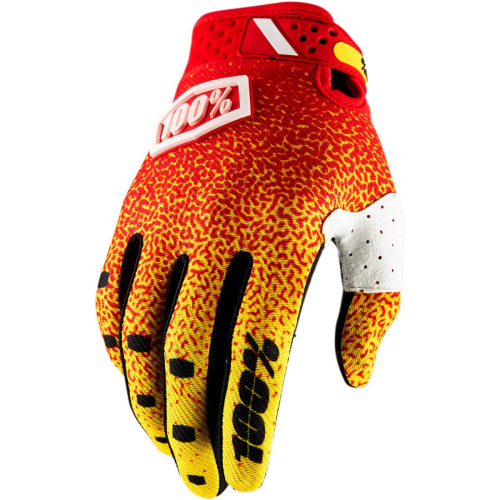 100% - 100% Ridefit Gloves - 10001-037-11 - Red/Yellow - Medium