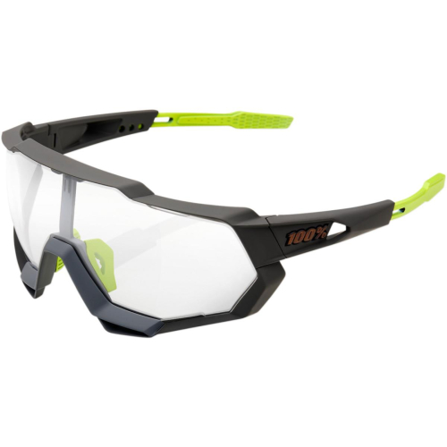 100% - 100% Speedtrap Sunglasses - 61023-188-77 - Black/Neon Yellow