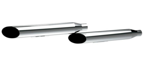 Khrome Werks - Khrome Werks 3in. HP-Plus Slip-On Mufflers - Slash-Cut - Chrome - 202380