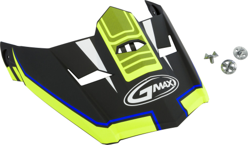 G-Max - G-Max Visor for MX46 Uncle Helmet - Md-2XL - Matte Orange/Hi-Vis Yellow/Blue - G046826