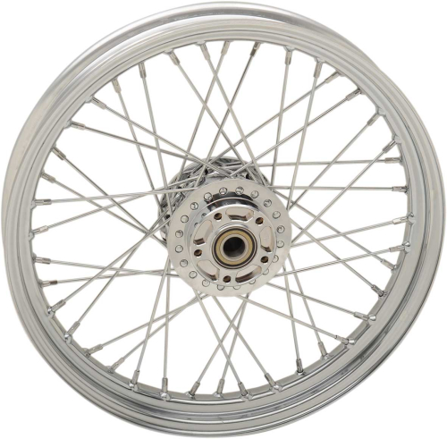 Drag Specialties - Drag Specialties Laced 40 Spoke Front Wheel - 19x2.5 - Chrome (Single Disc) - 0203-0633