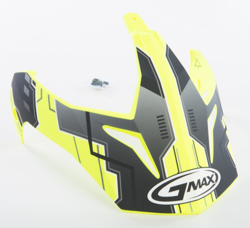 G-Max - G-Max Visor with Screws for GM-11/S Helmets - Matte Silver/Hi-Vis Yellow - G011062